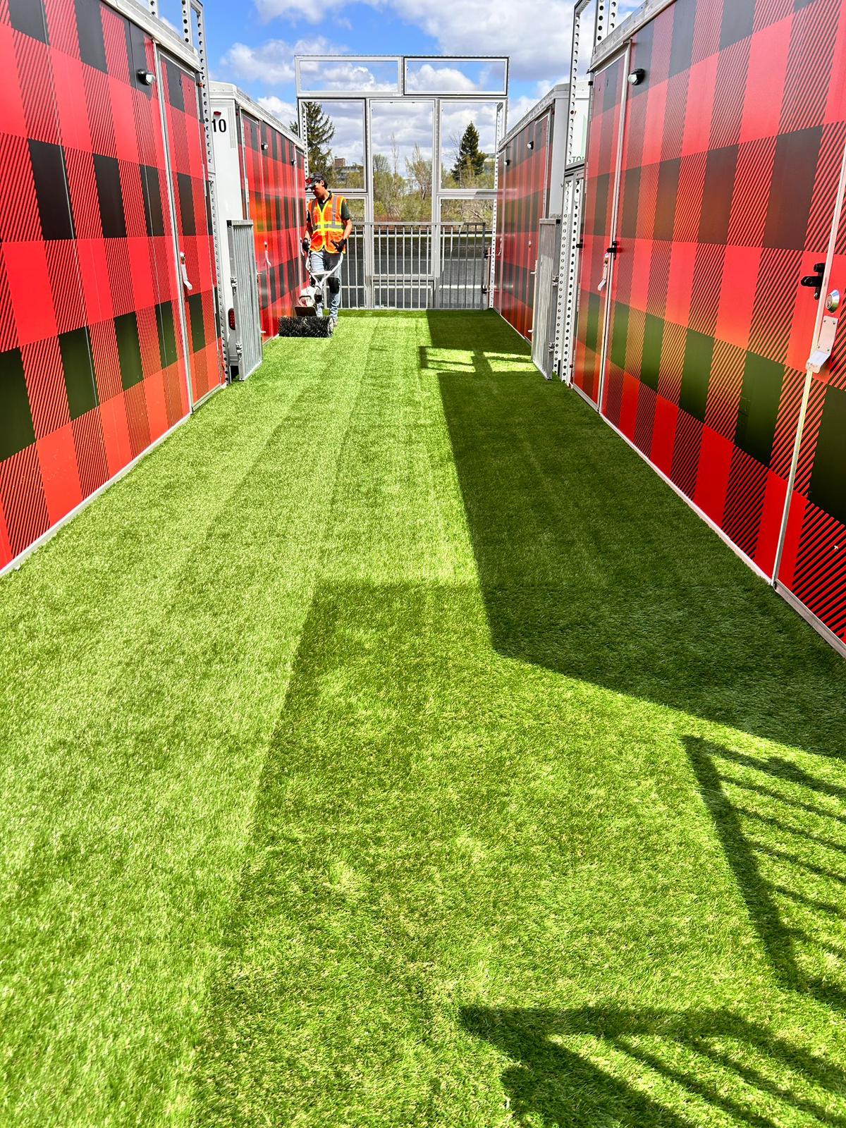 Synthetic turf event space during Formula 1 weekend in Montreal